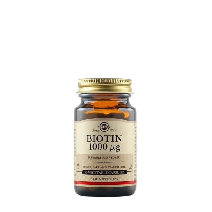 Solgar Biotin 1000μg Herbal Dietary Supplement 50pcs