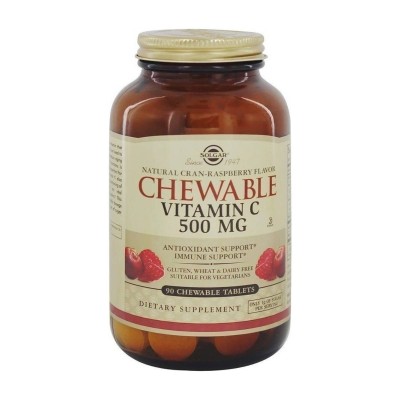 Solgar Vitamin C 500mg Chewable Raspberry Dietary Supplement 90s