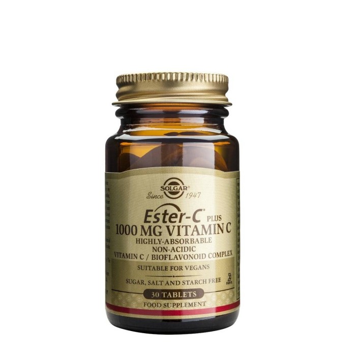 Solgar Ester-C 1000mg Vitamin C Συμπλήρωμα Διατροφής 30τμχ