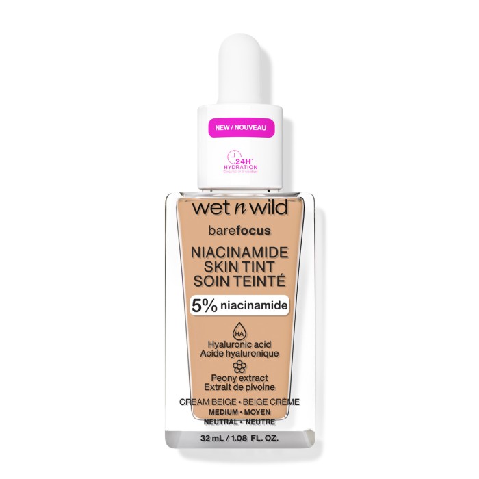 Wet n Wild Bare Focus - Skin Tint Serum Foundation Με Νιασιναμίδη Cream Beige 32gr