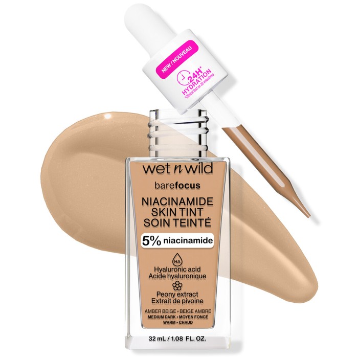 Wet n Wild Bare Focus - Skin Tint Serum Foundation Με Νιασιναμίδη Amber Beige 32gr