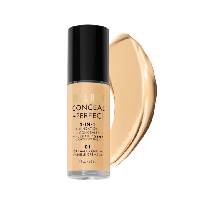 Milani Conceal + Perfect 2in1 Liquid Foundation 01 Creamy Vanilla