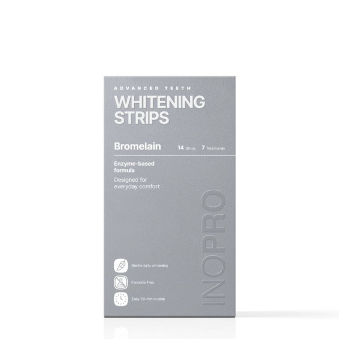 Inopro Advanced Whitening Strips Bromelain - 7 treatments Body