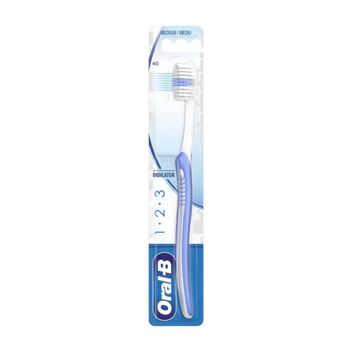 Oral-B 123 Indicator -  Χειροκίνητη Οδοντόβουρτσα, 40mm, Μέτρια, 1 τμχ