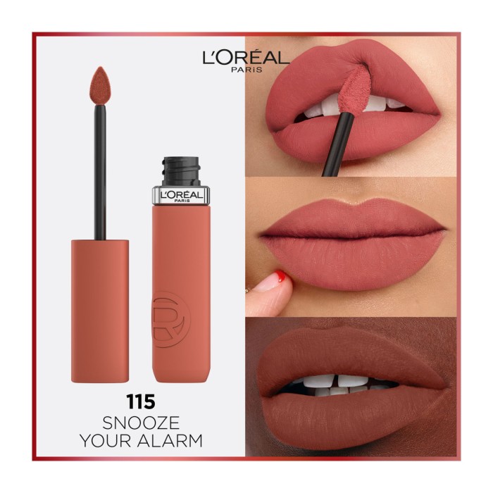 LOreal Paris  Infallible Matte Resistance - Υγρό Ματ Κραγιόν 115 Snooze Your Alarm, 5ml