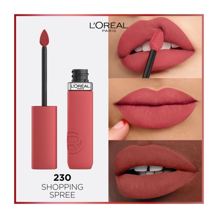 LOreal Paris  Infallible Matte Resistance - Υγρό Ματ Κραγιόν 230 Shopping Spree, 5ml