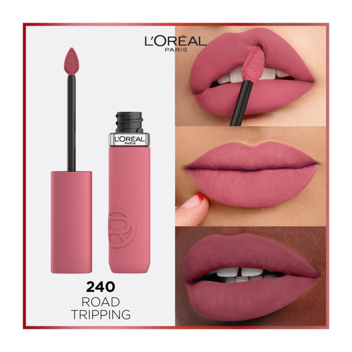 LOreal Paris  Infallible Matte Resistance - Υγρό Ματ Κραγιόν 240 Road Tripping, 5ml