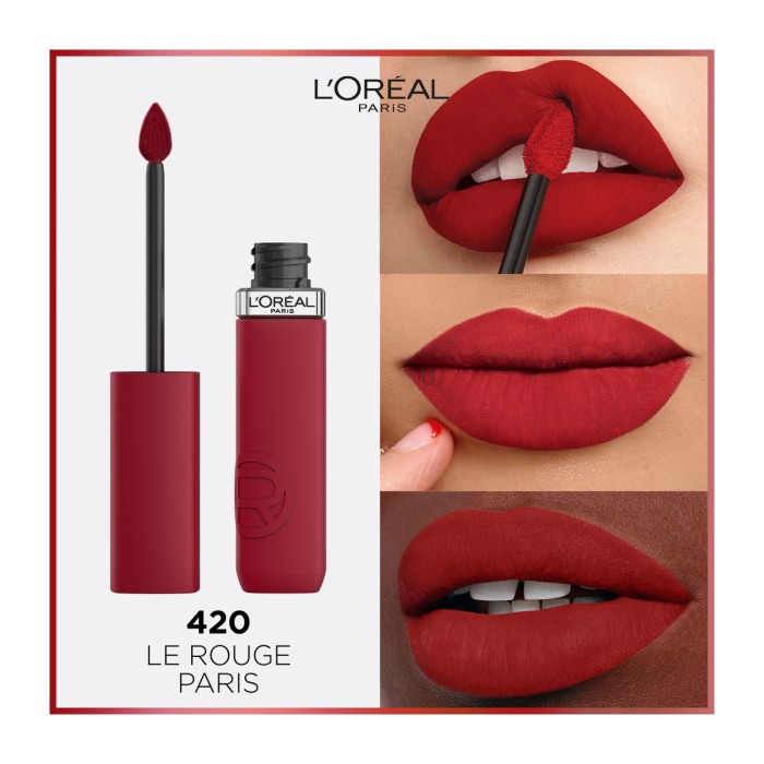 LOreal Paris  Infallible Matte Resistance - Υγρό Ματ Κραγιόν 420 Le Rouge Paris, 5ml