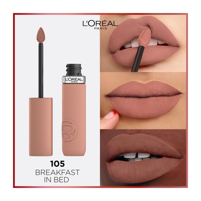 LOreal Paris  Infallible Matte Resistance - Υγρό Ματ Κραγιόν 105 Breakfast In Bed, 5ml