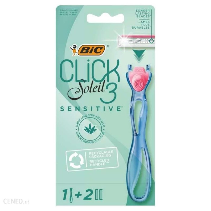 Bic Soleil Click 3 Sensitive Ξυραφάκι με Ανταλλακτικές Κεφαλές