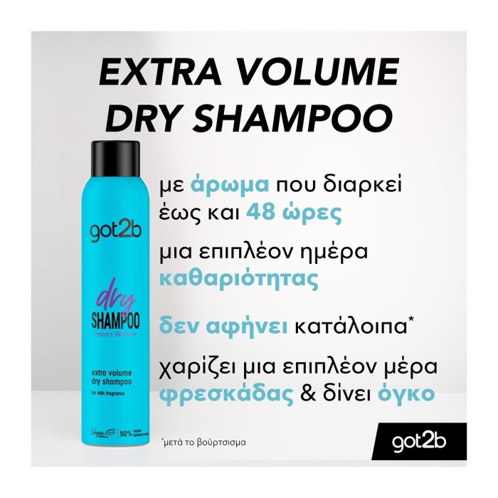 Got2b Instant Refresh Extra Volume Dry Shampoo 200ml