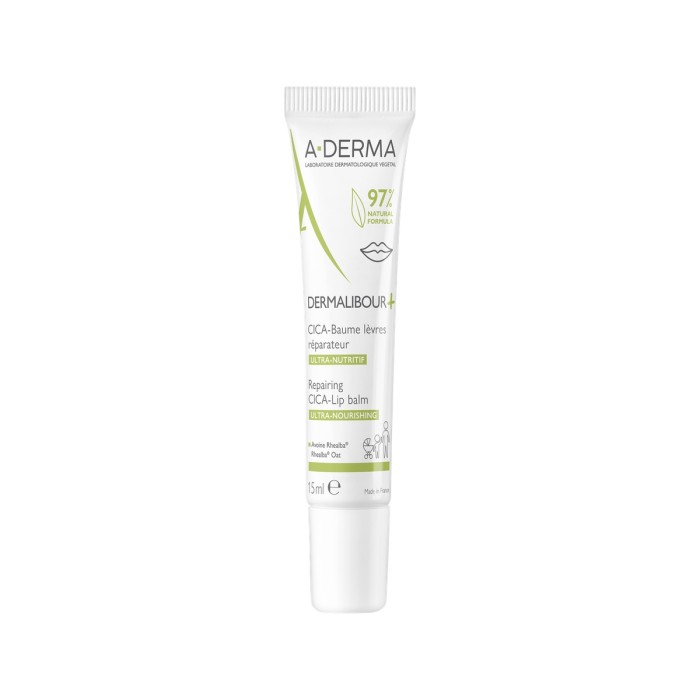 A-Derma Dermalibour+ Cica Balm Επανόρθωσης Χειλιών 15ml