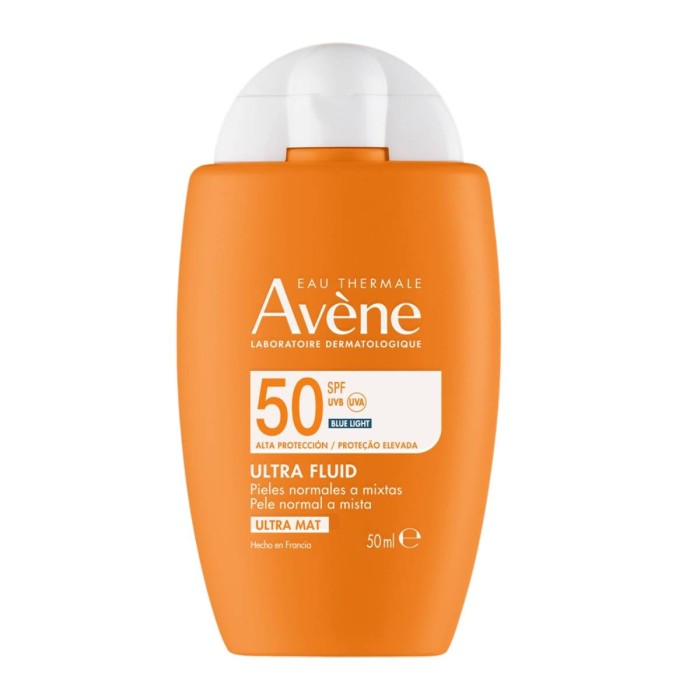 Eau Thermale Avene Ultra Fluid Invisible Αντιηλιακή Κρέμα Προσώπου SPF50+ 50ml