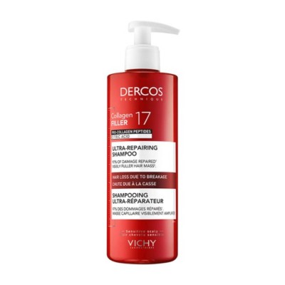 Vichy Dercos Collagen 17 Filler Ultra-Repairing Σαμπουάν Μαλλιών 400ml
