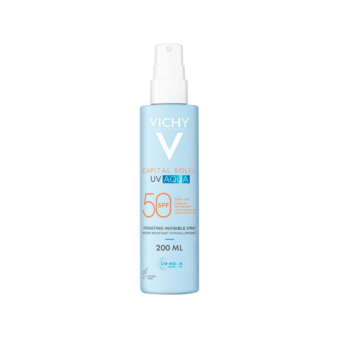Vichy Capital Soleil UV Aqua Hydrating Invisible Spray Αντηλιακό Σπρέι Σώματος SPF50 200ml