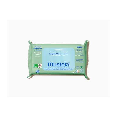 Mustela Home Compostable Μωρομάντηλα 60τμχ