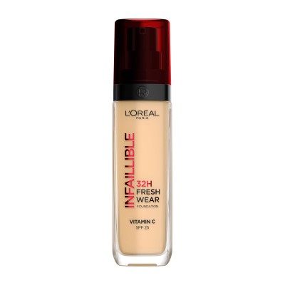 LOreal Paris Infaillible 32H - Υγρό Foundation για Πλήρη Κάλυψη 125 Warm, 30ml