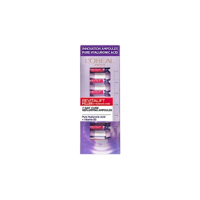 LOreal Paris Revitalift Filler Renew Replumping Amploules With Hyaluronic Acid, 7x1.3ml