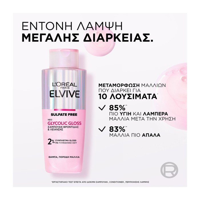 Elvive Glycolic Gloss - Σαμπουάν Φροντίδας & Λείανσης, 200ml