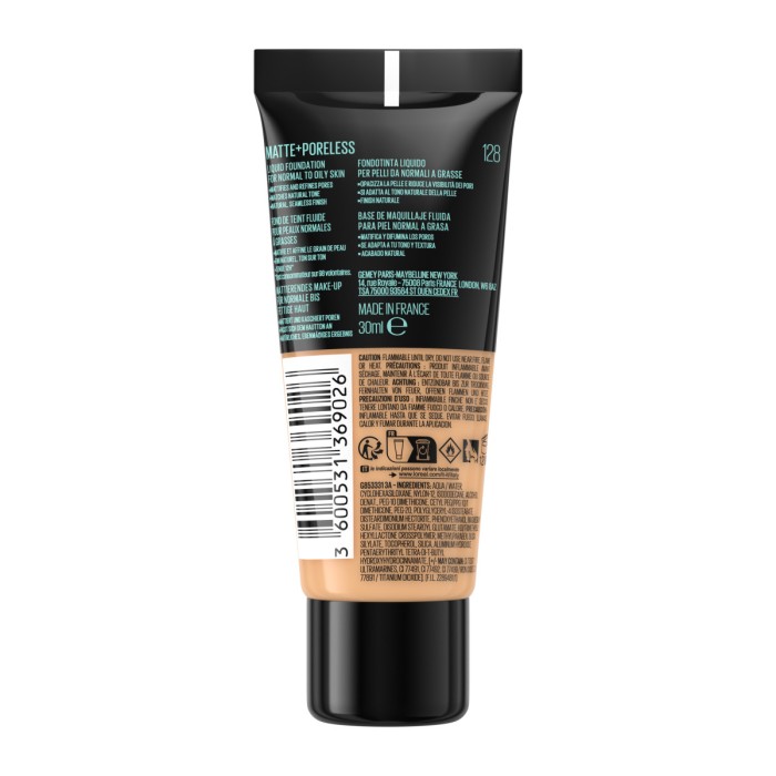 Maybelline Fit Me Matte + Poreless Foundation 128