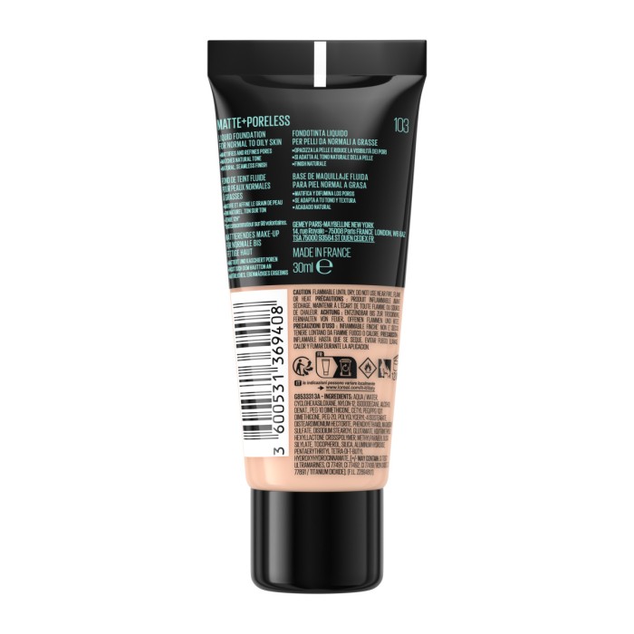 Maybelline Fit Me Matte + Poreless Foundation 103