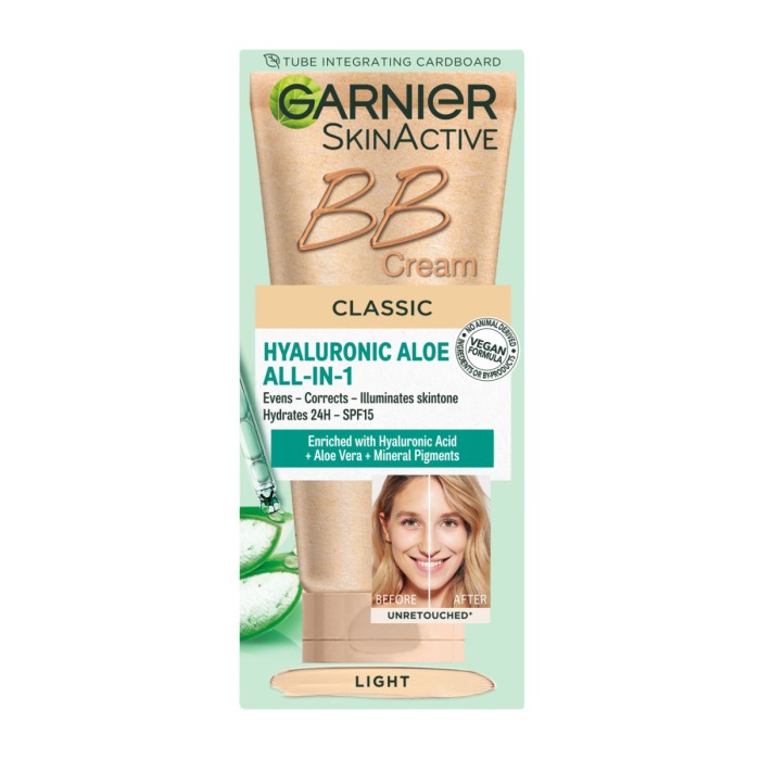 Garnier BB Cream - Ενυδατική Κρέμα Προσώπου με Χρώμα Light, 50ml