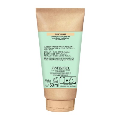 Garnier BB Cream - Ενυδατική Κρέμα Προσώπου με Χρώμα Medium, 50ml
