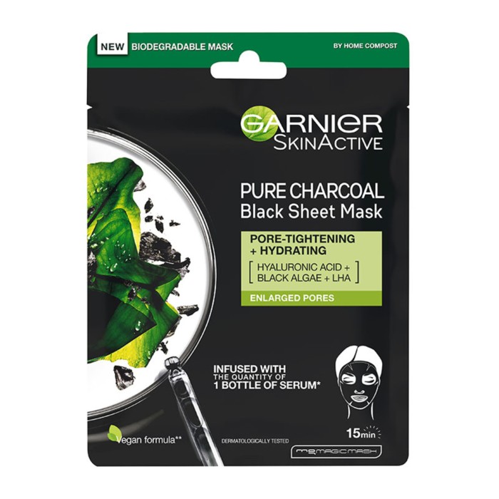 Garnier SkinActive Pure Charcoal Detox Tissue Mask, 28gr