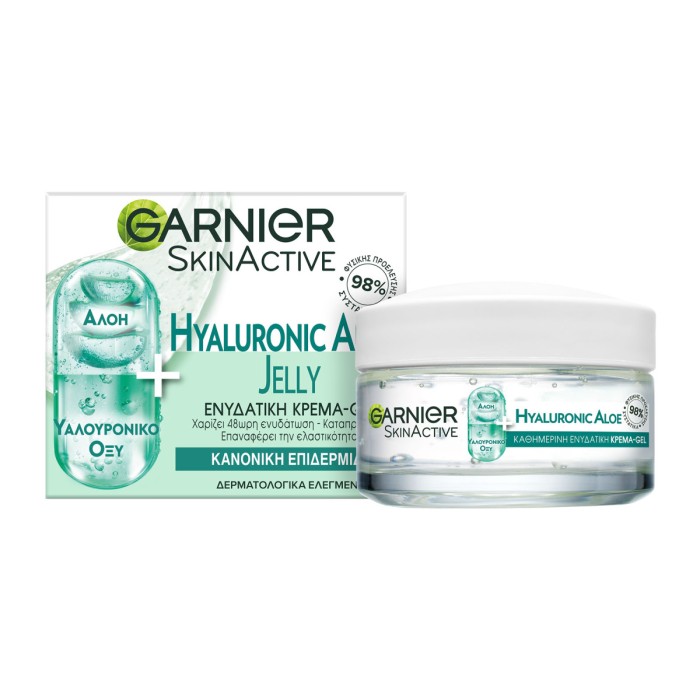 Garnier Hyaluronic Aloe - Ενυδατική Κρέμα - Τζελ Προσώπου με Αλόη & Υαλουρονικό Οξύ, 50ml