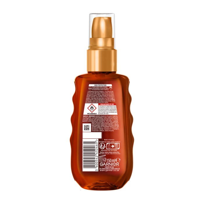 Garnier Ambre Solaire Ideal Bronze - Αντηλιακό Λάδι Μαυρίσματος SPF30, 150ml