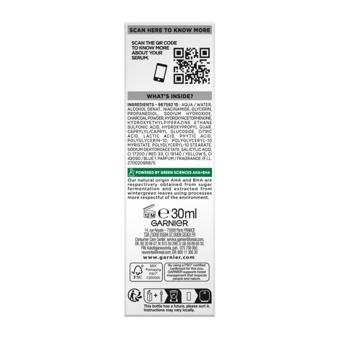 Garnier PureActive -Ορός Κατά των Ατελειών & της Ακμής, 30ml