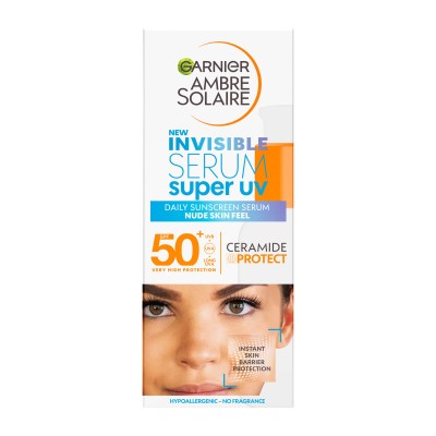Garnier Anbre Solaire Invisible Serum Super UV Daily Face Sunscreen SPF50+, 30ml