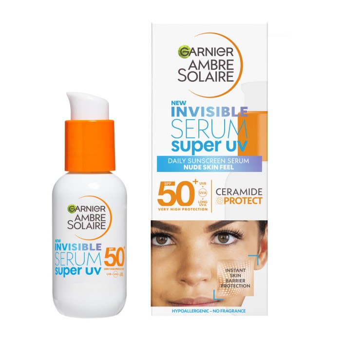 Garnier Anbre Solaire Invisible Serum Super UV Daily Face Sunscreen SPF50+, 30ml