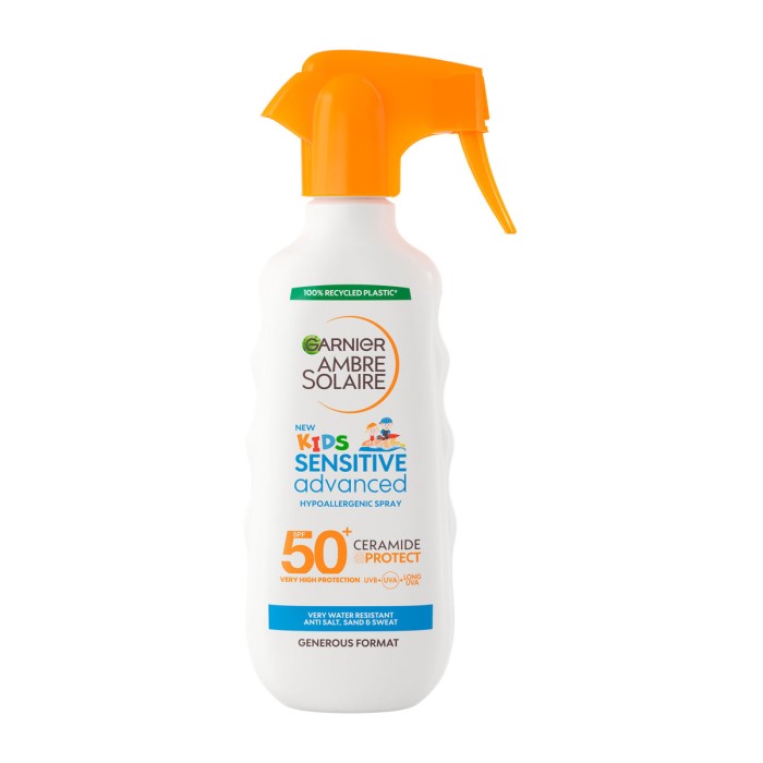 Garnier Ambre Solaire Kids Sensitive Advanced - Παιδικό Αντηλιακό Σπρει για Πρόσωπο Και Σώμα SPF50+, 270ml