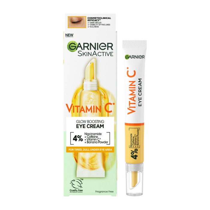 Garnier SkinActive Vitamin C Glow Boosting Eye Cream, 15ml