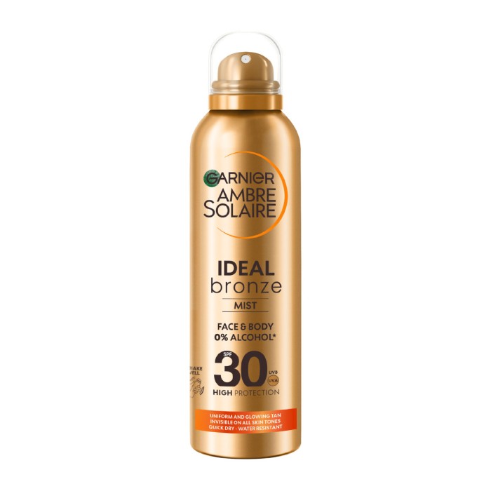 Garnier Ambre Solaire Ideal Bronze - Αντηλιακό Mist για Πρόσωπο & Σώμα SPF30, 150ml