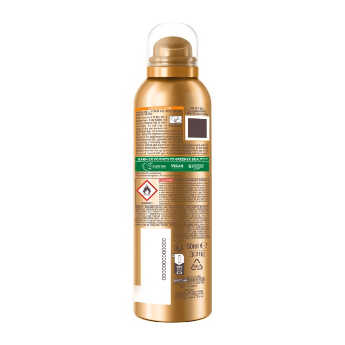 Garnier Ambre Solaire Ideal Bronze - Αντηλιακό Mist για Πρόσωπο & Σώμα SPF30, 150ml