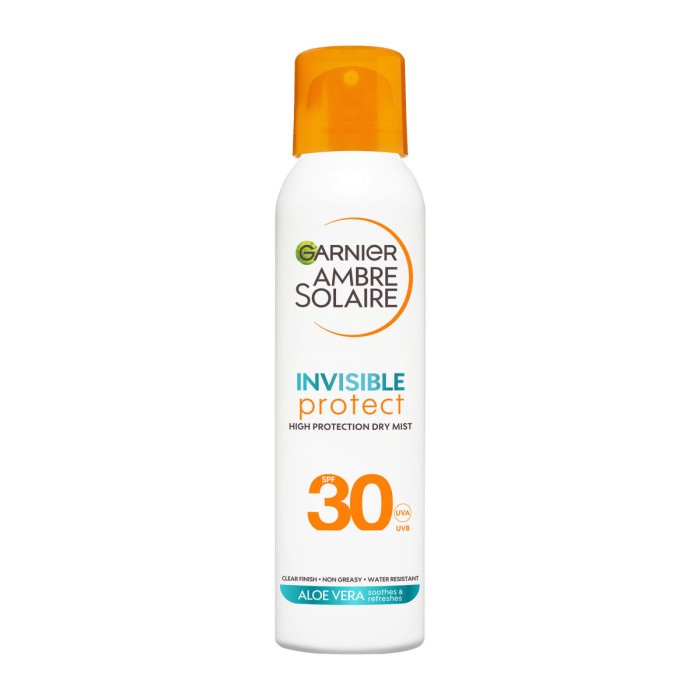 Garnier Ambre Solaire Invisible Protect Spray Waterproof Body Sunscreen SPF30, 200ml