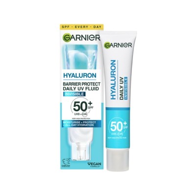 Garnier Hyaluron Barrier Protect Daily UV Fluid Invisible Κρέμα Προσώπου με SPF50+ 40ml