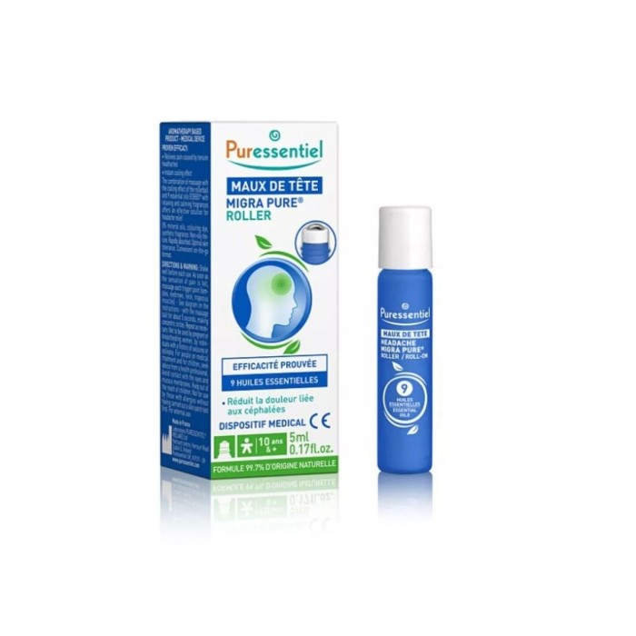 Puressentiel Migra Pure Headache Roll-On 9 Essential Oils 5ml