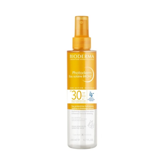 Bioderma Photoderm Eau Solaire Bronz SPF30 Ενυδατικό Αντηλιακό Νερό 200ml