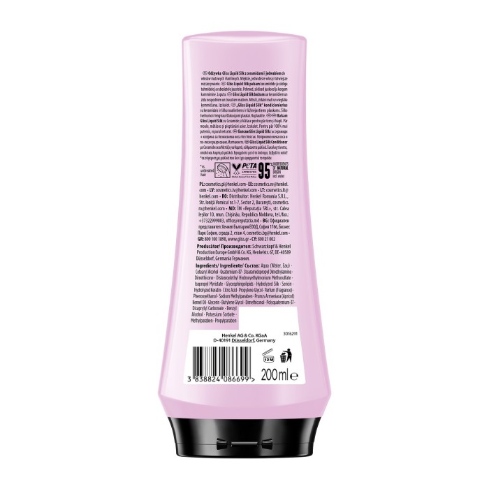 Schwarzkopf Gliss Conditioner - Liquid Silk 200ml