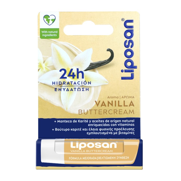 Liposan Vanilla Buttercream Lip Βalm Βάλσαμο Χειλιών 4.8gr