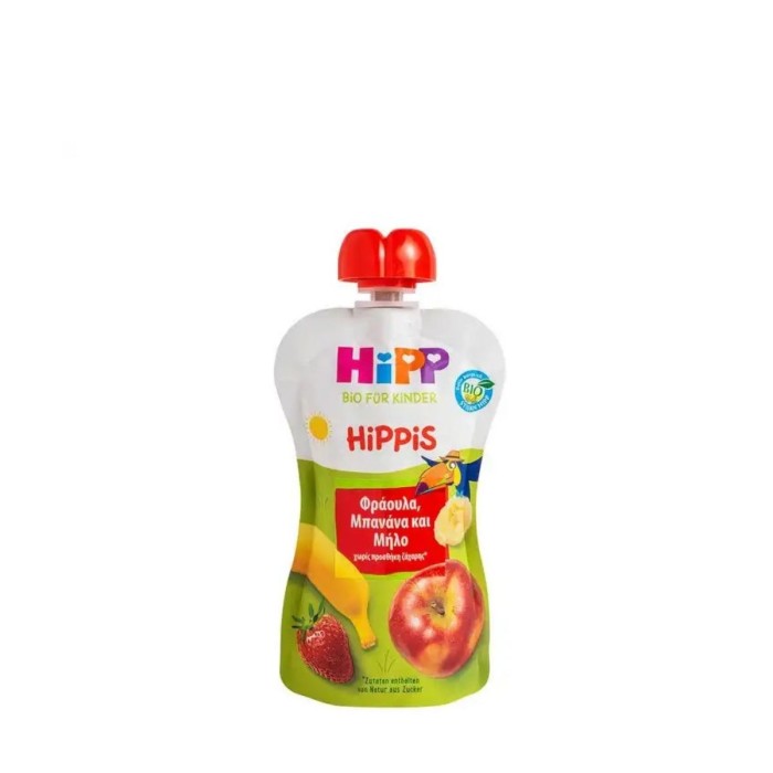Hipp Fruit Puree with Strawberry - Banana - Apple - Oats 100gr