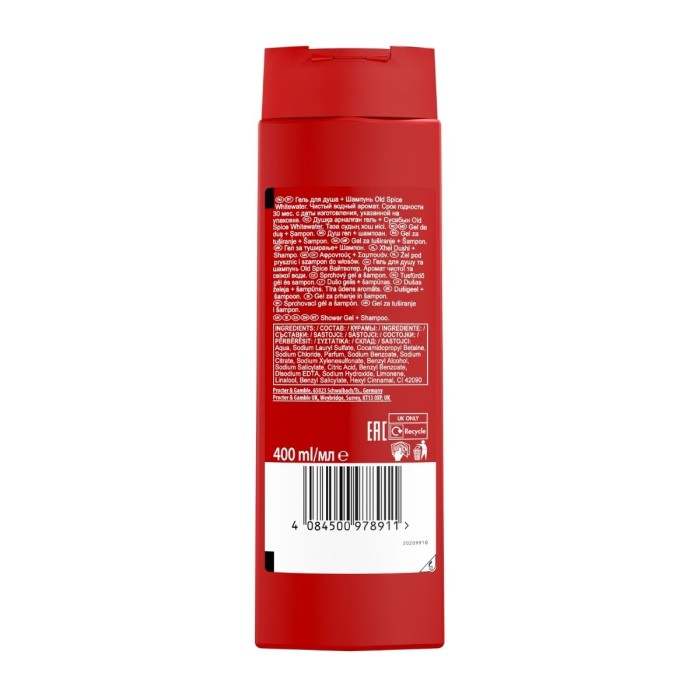 Old Spice Whitewater - Αφρόλουτρο Gel για Άνδρες 400ml