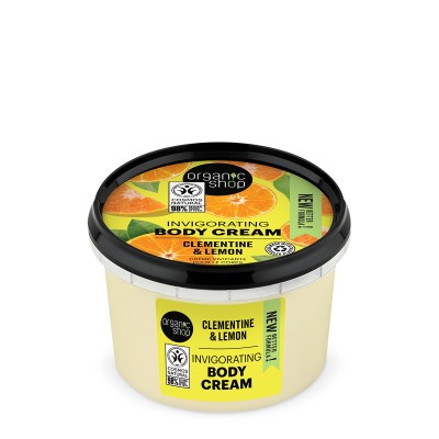Organic Shop Αναζωογονητική Κρέμα Σώματος Clementine & Lemon, 250ml