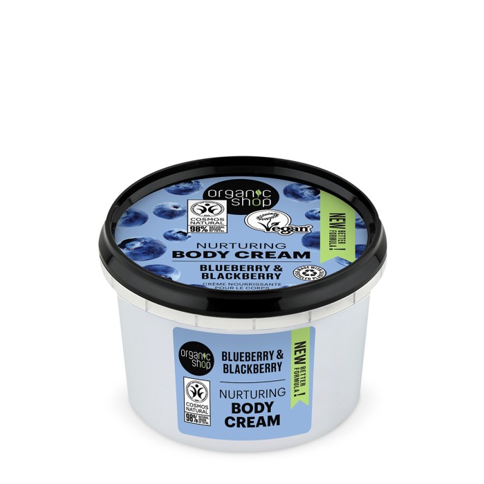 Organic Shop Θρεπτική Κρέμα Σώματος Blueberry & Blackberry, 250ml