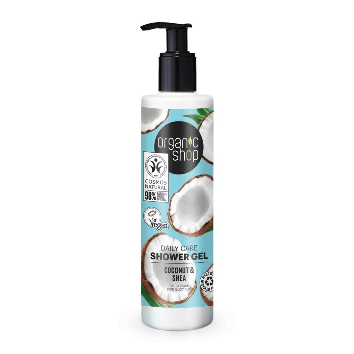 Organic Shop Αφρόλουτρο Καθημερινής Φροντίδας Coconut and Shea, 280ml