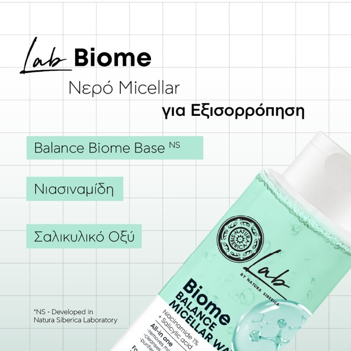 Natura Siberica Νερό Micellar Εξισορρόπησης Lab Biome 400ml