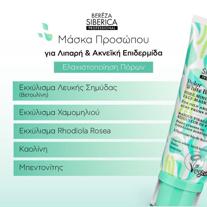 Natura Siberica Μάσκα Προσώπου Ελαχιστοποίησης Πόρων 100ml